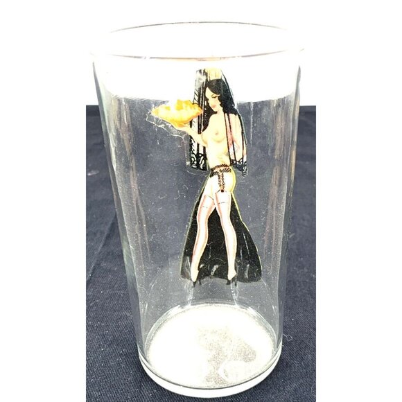 Peek-A-Boo Painted Pin Up Nude Lady Glasses Lot of 4 Women of the World Vtg - Picture 10 of 10